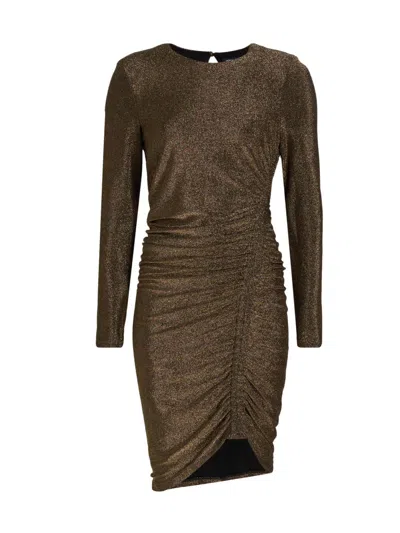 Veronica Beard Cyrus Long Sleeve Ruched Body-con Dress In Green