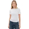 Veronica Beard Women's Damian Short Sleeve Top, White In White