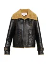 Veronica Beard Danika Genuine Shearling Jacket In Black
