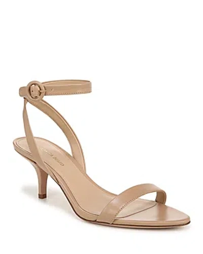 Veronica Beard Darcelle Leather Ankle-strap Sandals In Bisque