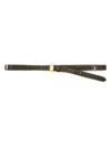 Veronica Beard Dash Croc-embossed Leather Belt In Black