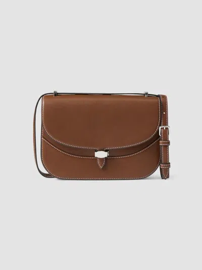 Veronica Beard Women's Dash Leather Saddle Bag In Whiskey
