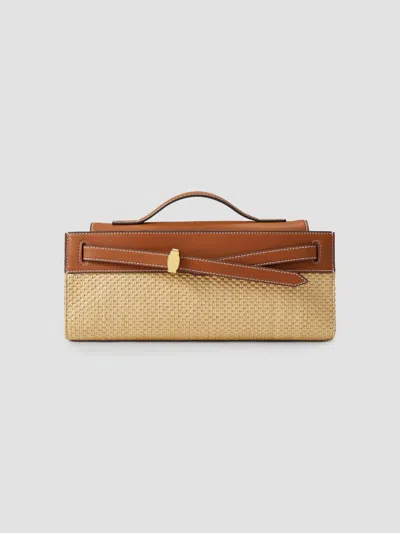 Veronica Beard Women's Dash Raffia Clutch In Hazelwood Natural