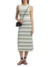 Veronica Beard Women's Dawna Striped Knit Midi-dress In White
