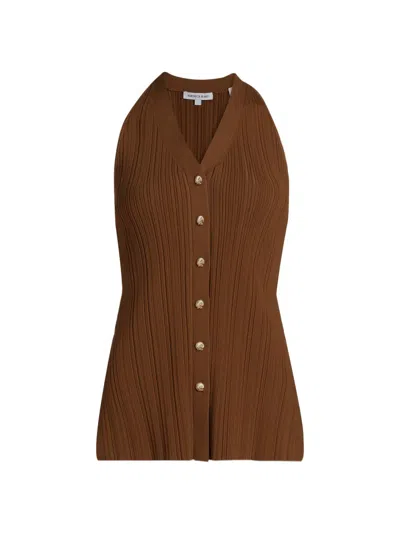Veronica Beard Women's Dax Knit Vest In Brown