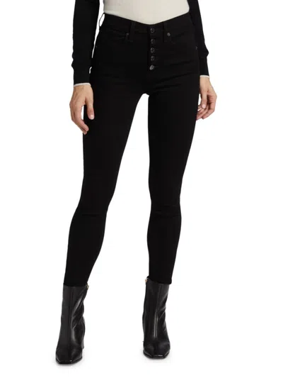 Veronica Beard Women's Debbie High-rise Stretch Skinny Ankle Jeans In Black