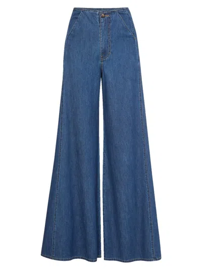 Veronica Beard Women's Digby Wide-leg Jeans In Blue