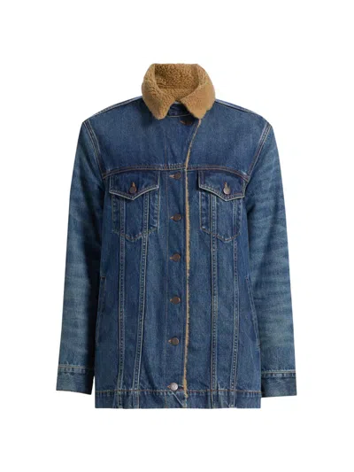 Veronica Beard Women's Donna Sherpa-lined Denim Jacket In Blue