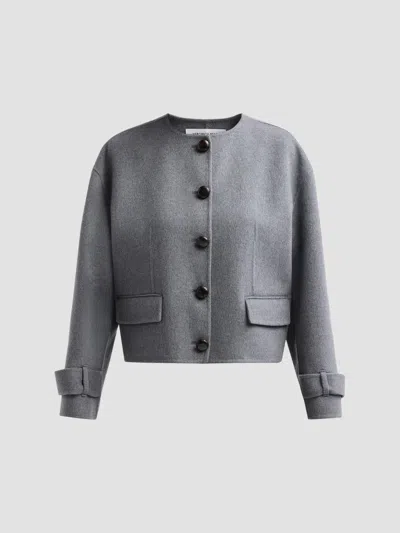 Veronica Beard Women's Elaris Virgin Wool-blend Crop Jacket In Gray