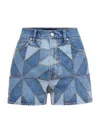 Veronica Beard Elijah Patchwork Denim Shorts