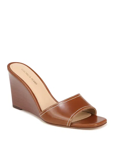 Veronica Beard Ellen Wedge Sandal In Caramel