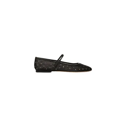 Veronica Beard Women's Ellie Mesh Crystal Diamond Flat Shoes In Black