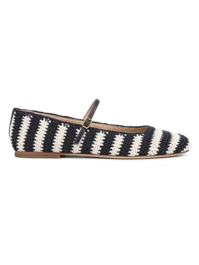 Veronica Beard Ellie Crochet Flat In Multi