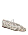 Veronica Beard Ellie Woven Flat In Coconut/sa