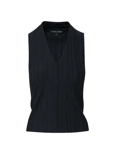 Veronica Beard Women's Evania Ribbed Tank In Black