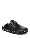 Veronica Beard Fern Leather Shearling Rivets Clogs