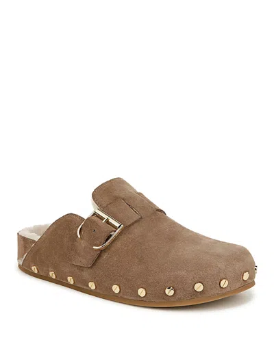 Veronica Beard Women's Fern-2 Studded Clog Flats In Taupe