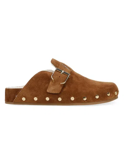 Veronica Beard Women's Fern-2 Suede Mules In Brown