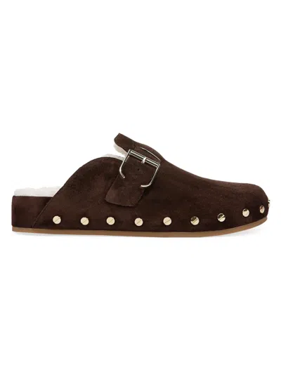Veronica Beard Women's Fern-2 Suede Mules In Brown