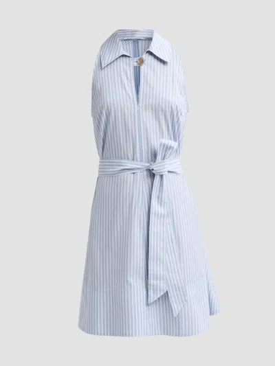 Veronica Beard Women's Florenz Stripe Tie Waist Mini Dress In Blue