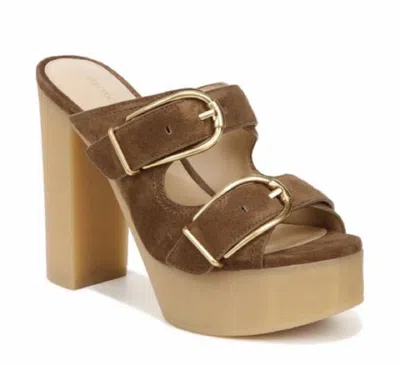 Veronica Beard Women's Garrick Platform Slide Sandals In Mocha Brown Suede