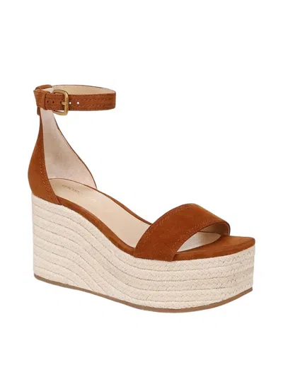 Veronica Beard Women's Gianna Wedge Platform Ankle Strap Sandals In Brown