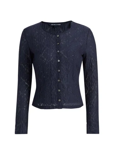 Veronica Beard Women's Gillingham Cotton-blend Cardigan In Blue