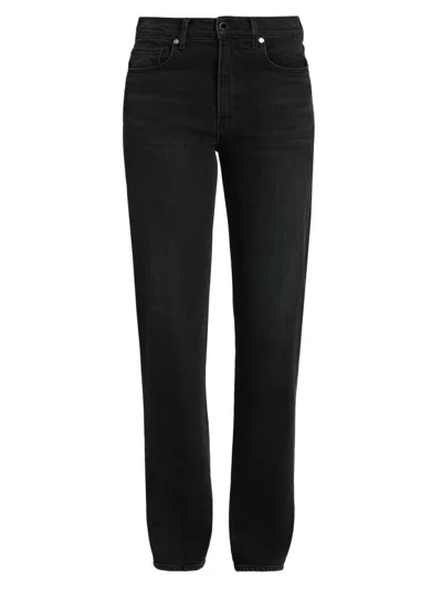 Veronica Beard Women's Harley Denim Mid-rise Straight-leg Jeans In Black