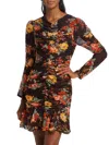 Veronica Beard Women's Hedera Floral Mini Dress In Oxblood Multi
