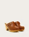Veronica Beard Hendrix Leather Buckle Clogs In Multi