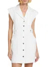 Veronica Beard Jax Denim Shirtdress In White