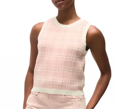 VERONICA BEARD WOMEN'S JERREL CROPPED KNIT TANK TOP IN PINK/CLAY