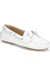 Veronica Beard Jia Leather Driver Boat Loafers In White