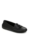 Veronica Beard Jia Suede Driver Penny Loafers In Black