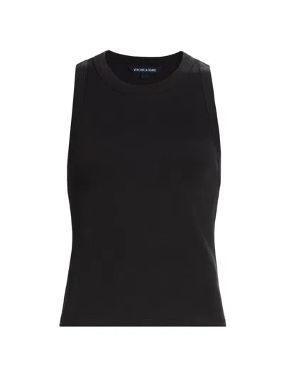 Veronica Beard Women's Jordyn Cotton-blend Crop Tank In Black