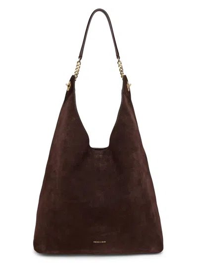 Veronica Beard Women's Jour Suede Shoulder Bag In Brown