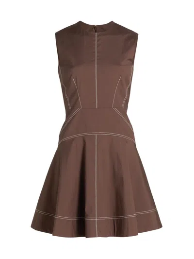 Veronica Beard Karrigan Mini Dress In Brown