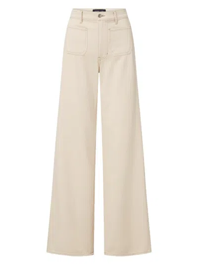 Veronica Beard Women's Kasey Mid-rise Wide-leg Jeans In Orange