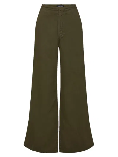 Veronica Beard Women's Kasey Wide-leg Flat Front Pants In Green