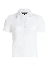 Veronica Beard Women's Kearney Cotton Polo T-shirt In White