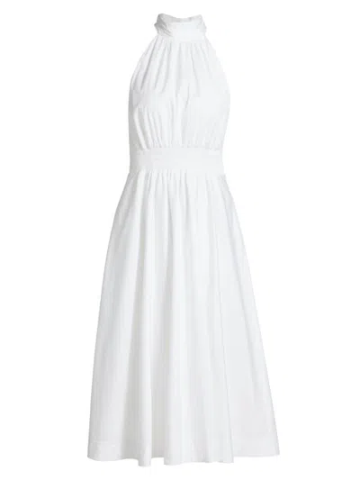 Veronica Beard Women's Kinny Cotton-blend Halter Midi-dress In White