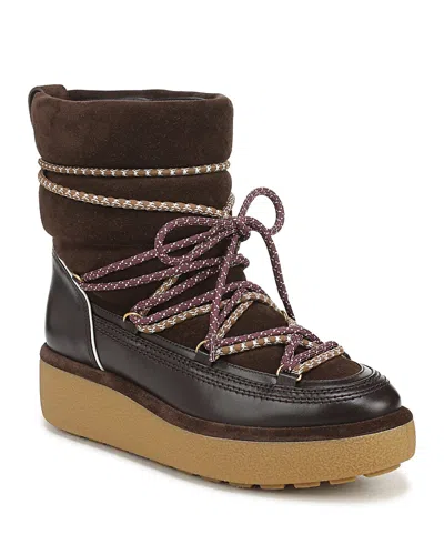 Veronica Beard Women's Kirsta Suede & Shearling Winter Boots In Brown