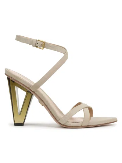 Veronica Beard Lanaya Ankle Strap Pointed Toe Sandal In Neutral