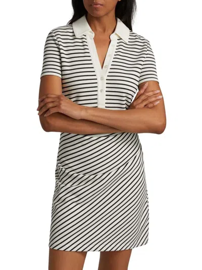 Veronica Beard Women's Lanier Striped Knit Minidress In Black
