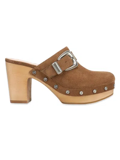 VERONICA BEARD WOMEN'S LARKEN 85MM SUEDE CLOGS