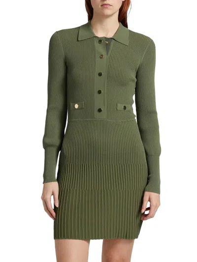 Veronica Beard Women's Lauper Rib-knit Sweaterdress In Gray