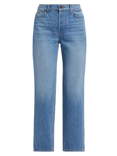 Veronica Beard Women's Leah Mid-rise Straight-leg Jeans In Blue