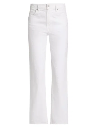 Veronica Beard Women's Leah Mid-rise Straight-leg Jeans In White