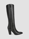 Veronica Beard Levanne Leather Knee High Boot In Black