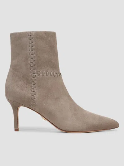 Veronica Beard Women's Lisa 70mm Whipstitch Suede Boots In Brown